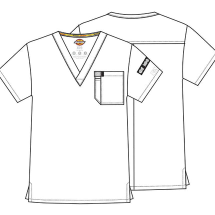 Dickies EDS Essentials Top Sanitario de Hombre con Cuello en V Color Liso Talla XL Vino