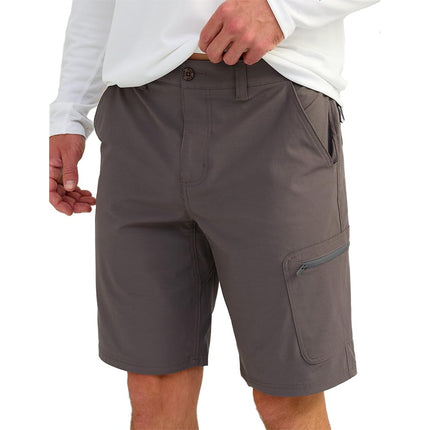 HUK Men's Next Level 10.5", Quick-Drying Fishing Shorts Casual, Iron, Large