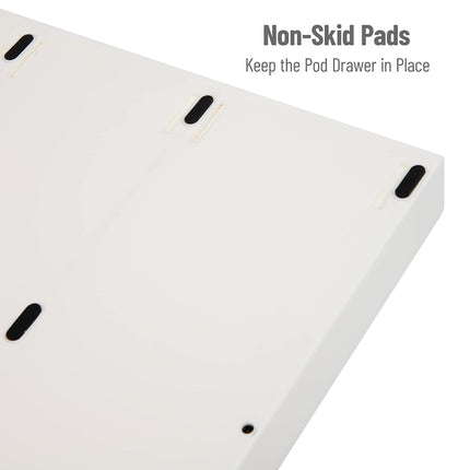 Organizador de Cápsulas de Café Individuales Mind Reader con 3 Cajones, Capacidad para 36 Cápsulas, para Encimera, 34.3L x 31.1W x 6.4H cm, Blanco