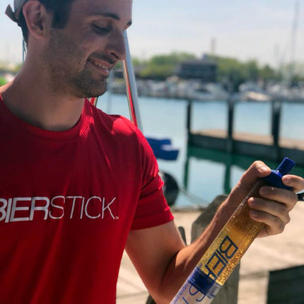 Bierstick 2.0 Beer Bong Syringe - College Gift Party Tool - Perfect for Tailgating, Spring Break, and Boat Parties - Funnel Holds 24oz with Removable Mouthpiece