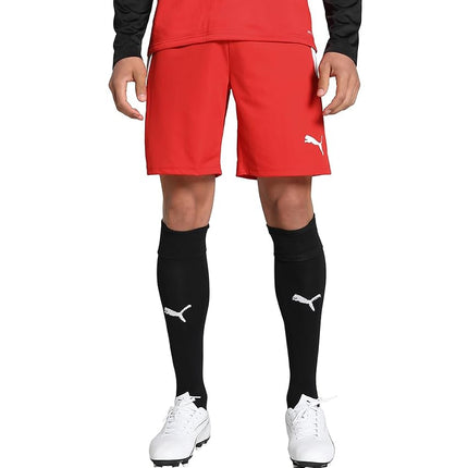PUMA Men's TeamLIGA Shorts, RED White, Small