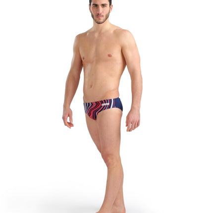 ARENA Marbled Multi 128 Swimming Trunks Navy-Red