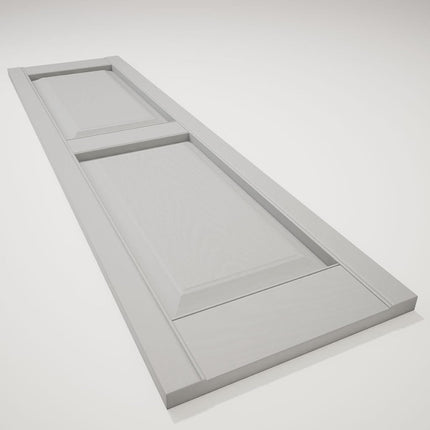 Ekena Millwork Lifetime Vinyl LP2S12X03100PG Standard Two Equal Panel Vinyls, Raised Panel Vinyl Shutters, w/Installation Shutter-Lok's & Matching Screws (Per Pair), 12"W x 31"H, Paintable