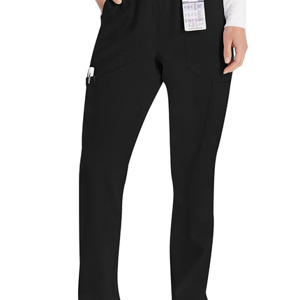Dickies EDS Essentials by Women's Knit Waistband Scrub Pant Small Petite Black