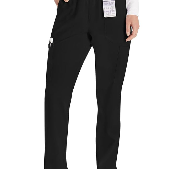 Dickies EDS Essentials by Women's Knit Waistband Scrub Pant Small Petite Black