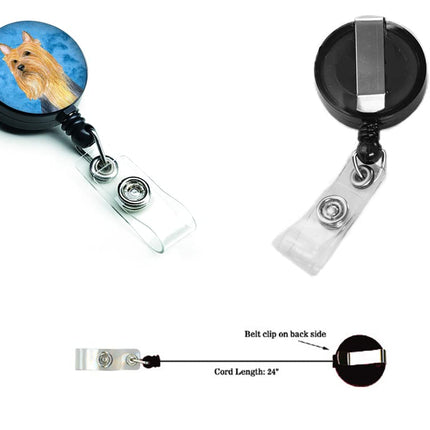 Caroline's Treasures Blue Silky Terrier Retractable Badge Reel, Multicolor (LH9361BUBR)