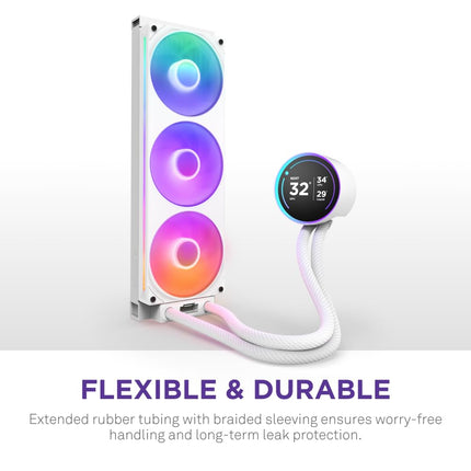 NZXT Kraken Elite 360 RGB - 360mm AIO CPU Cooler, LCD - White