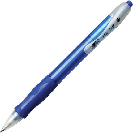 Bic Velocity Retractable Ball Pen, Medium Point (1.0mm), Blue, 36-Count