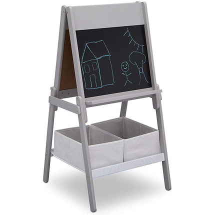 Caballete de madera de doble cara pintado de Delta Children - Gris