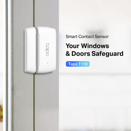 TP-Link Tapo T110 Contact Sensor, White, Requires Tapo Hub, Long Battery Life, Real-Time Notification, Smart Action