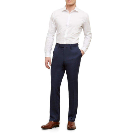 Kenneth Cole REACTION Men's Slim Fit Heather Dress Pant, Navy, 36W x 29L