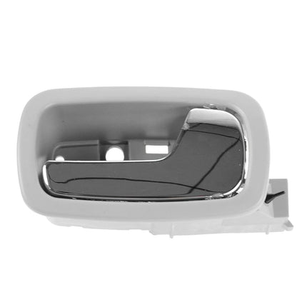 TRQ Door Handle Front Inner Inside Gray & Chrome Pair Set for 05-10 Chevy Cobalt