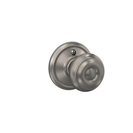 SCHLAGE F10 GEO 619 Georgian Door Knob, Hall & Closet Passage Lock, Satin Nickel