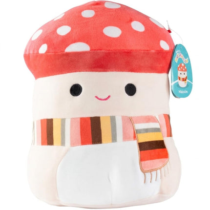 Squishmallows 10" Malcolm the Mushroom Official Jazwares Plush � Ultra-Soft Stuffed Animal Pillow � Red Spotted Collectible Mushroom for Boys, Girls & Collectors