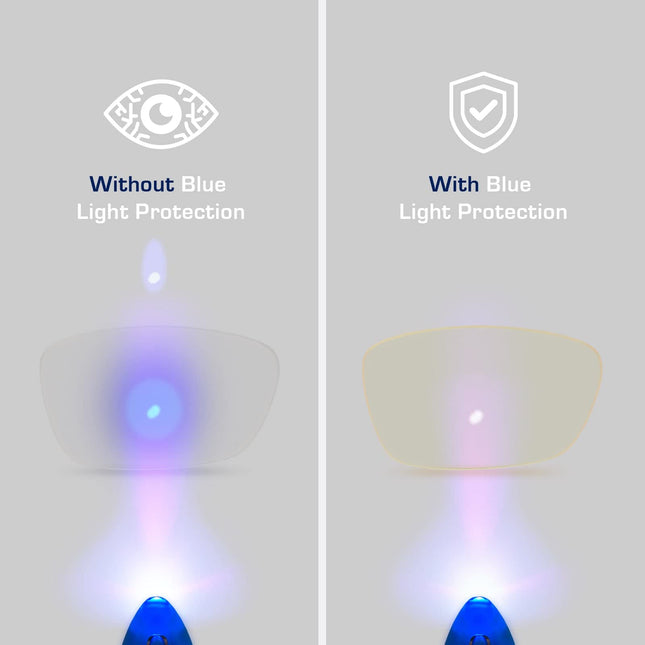 Gafas para ordenador GAMMA RAY FLEXLITE GR OR-003-C1 sin aumento en montura flexible, anti-UV, luz azul y antibrillo dañino
