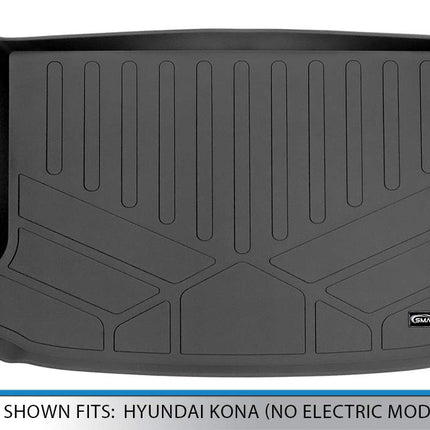 SMARTLINER All Weather Custom Fit Cargo Trunk Liner Floor Mat Black for 2018-2019 Hyundai Kona
