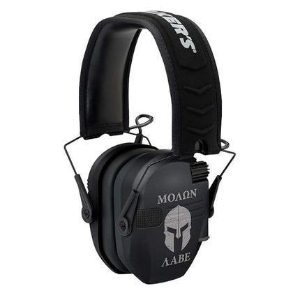 Walker's Game Ear Molon Labe Razor Cache-oreilles électroniques à compression activée par le son, conception fine, noir absolu