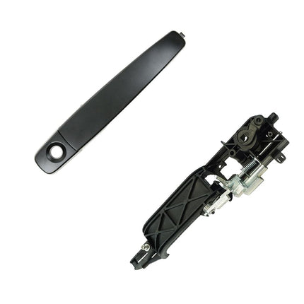 TRQ Front Left Exterior Door Handle Black Drivers 