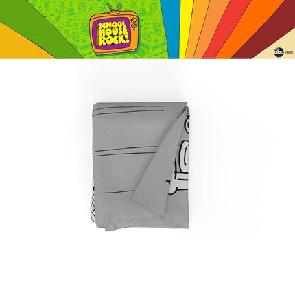 Franco Collectibles Schoolhouse Rock! Bedding Super Soft Cozy Plush Throw, 46 in x 60 in, (Officially Licensed Product)