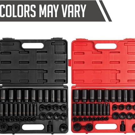 Sunex 2668, 1/2 Inch Drive Master Impact Socket Set, 39-Piece, SAE, 3/8" - 1-1/2", Standard/Deep, Cr-Mo Steel, Heavy Duty Storage Case, Includes Universal Joint