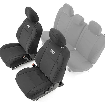 Rough Country Neoprene Front Seat Covers for 2016-2020 Tacoma - 91030, Black