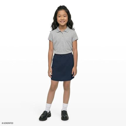 Jupe-culotte d'uniforme scolaire IZOD pour filles, marine, 3T
