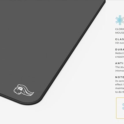 GLORIOUS Elements ICE Glass Infused Gaming Mousepad (Black)
