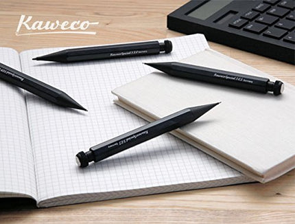 Kaweco SPECIAL S Mechanical Pencil Black 0.7 mm I Lead Push Pencil Made of Aluminium 10.5 cm I Refillable with Eraser