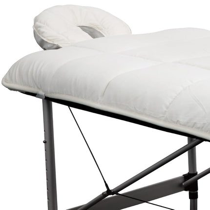 ForPro Premium Quilted Fleece Table Pad Set, Natural, Extra Soft, Hypoallergenic, for Massage Tables, Includes Massage Table Pad and Face Rest Cover