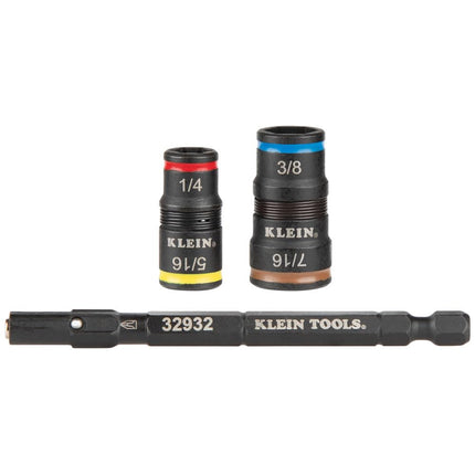 Klein Tools 32944 Ejes hexagonales de repuesto Flip Socket para dados Klein Flip, de 2 a 6-1/2 pulgadas, paquete de 4