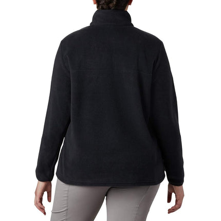 Columbia Women's Plus Size Benton Springs 1/2 Snap Pullover, Black, 3X