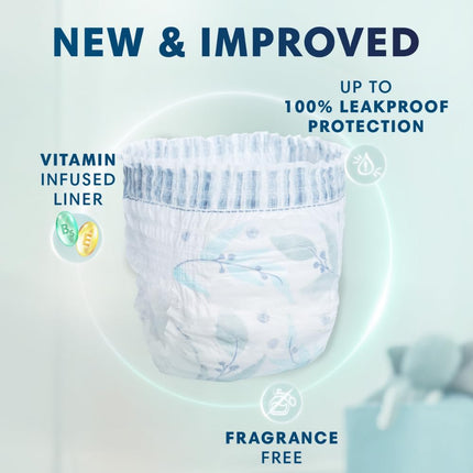 Ropa interior de entrenamiento Pampers Pure Protection, unisex, talla 2T3T, 100 unidades, prémium, hipoalergénica, suave, absorbente