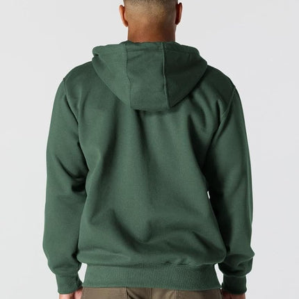 Carhartt Men's Rain Defender Loose Fit Heavyweight Full-Zip Sweatshirt, Forestry Green, M