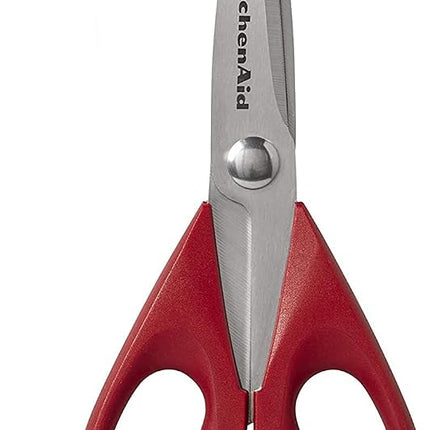 KitchenAid All Purpose Kitchen Shears with Protective Sheath for Everyday use, Dishwasher Safe Stainless Steel Scissors with Comfort Grip, 8.72-Inch, Red