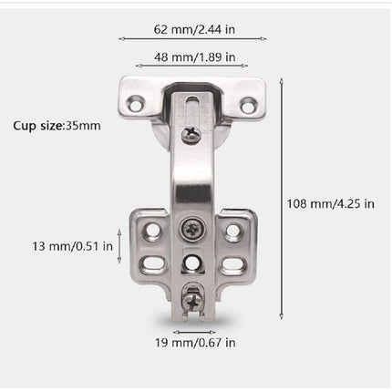 2pcs 135 Degree DTC Cabinet Hinge Folding Door Hinge,DTC Corner Cabinet Hinge Full Coverage Frame Hidden Corner Cabinet Hardware Grass Hinges