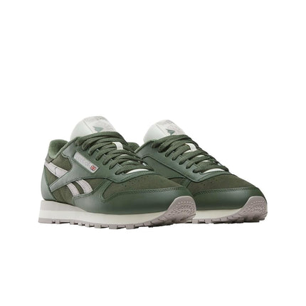 Reebok Unisex-Adult Classic Leather V1 Sneaker, Breakaway Green/Breakaway Green/Hazy Grey, 12.5 Women/11 Men
