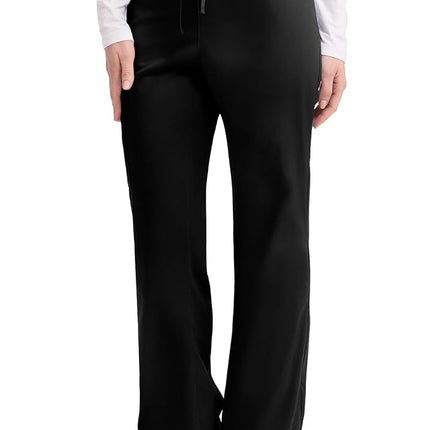 Dickies EDS Signature Scrubs for Women, Drawstring Cargo Pants 86206, Black, Large Tall