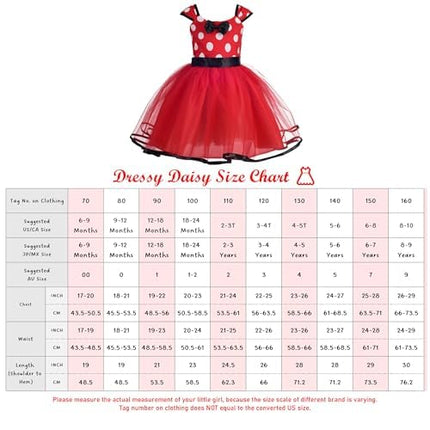 Dressy Daisy Toddler Girls Polka Dots Tulle Dress, Red, Size 2