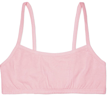 Fruit of the Loom Sujetador deportivo de algodón con tirantes finos para niña, Light Nude/Blush/Desert Dusk/Sweet Tea, 36A