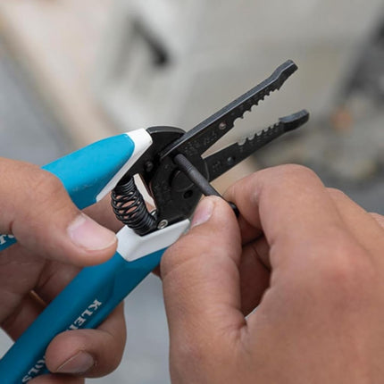 KLEIN TOOLS-Kurve Wire Stripper and Cutter, for 8-18 AWG Solid and 10-20 AWG Stranded Wire Klein Tools K11095 Blue/White