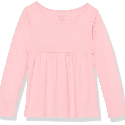 The Children's Place Baby Girls' Empire Top, Bright Pink, 2T