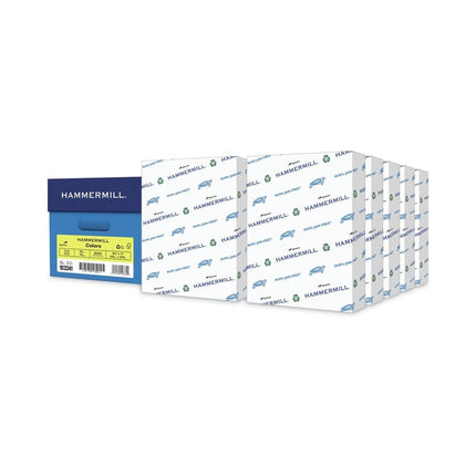 Papier couleur Hammermill, papier imprimante canari 20 lb, 8,5 x 11-10 ramettes (5 000 feuilles) – Fabriqué aux États-Unis, papier pastel, 103341C