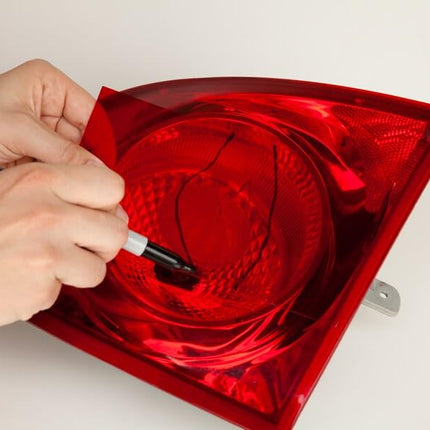 3M Auto High-Strength Lens Repair Film, 3.5 in x 7.75 in, Assorted Sheets: Red/Amber/Clear, Weatherproof & Airtight Seal, Flexible Film Repairs Flat or Curved Lenses on Truck & Car Lights (03345)