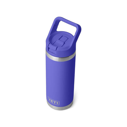 YETI Rambler 18 oz Bottle, Vacuum Insulated, Stainless Steel with Straw Cap, Ultramarine Violet