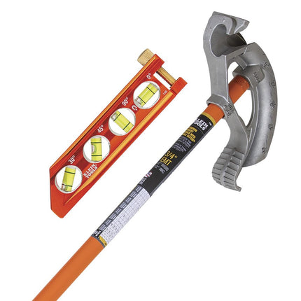 Klein Tools 80148 Conduit Bending Set, ACCU-Bend 3/4-Inch EMT Conduit Bender with Angle Setter and Magnetic Level Tool, 2-Piece