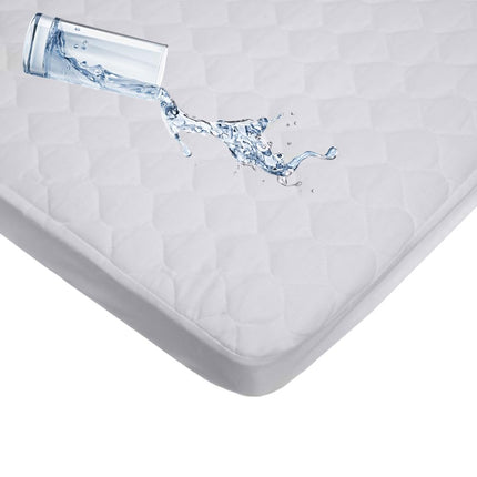 Protector de colchón impermeable para cuna/moisés TL Care, funda acolchada de algodón para colchón de cuna/moisés, blanca, 33" x 15"