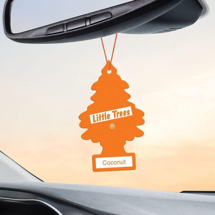 12 Pack Car Freshner 10317 Little Trees Air Freshener Coconut Scent - Single Tree per Package