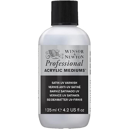 Winsor & Newton WN Acrylic Satin Varnish(+UV), ACFASV125,Transparent,125 ml (Pack of 1)