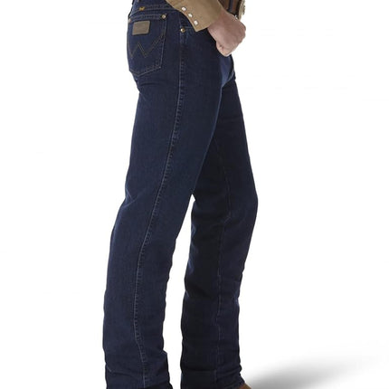 Wrangler Men's Cowboy Cut Slim Fit Jean Jeans, Dark Stone, 33W / 32L