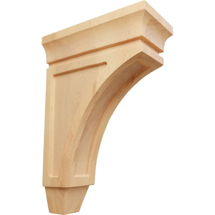 Ekena Millwork CORW03X06X08LURO Wood Corbel, 2 3/4" W x 5 1/2" D x 8" H, Red Oak